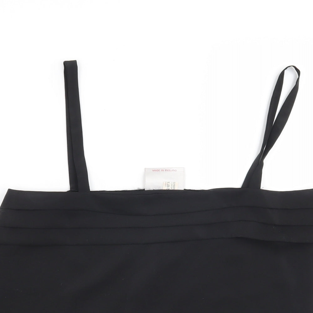 Womens UK Size 14 Preworn Black Basic Blouse