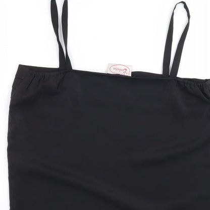 Womens UK Size 14 Preworn Black Basic Blouse