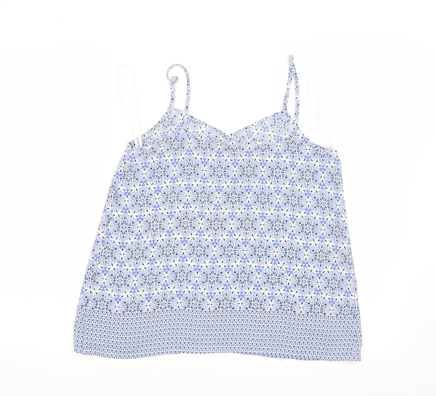 Womens UK Size 8 New Look Blue Basic Blouse