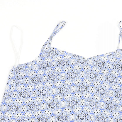 Womens UK Size 8 New Look Blue Basic Blouse