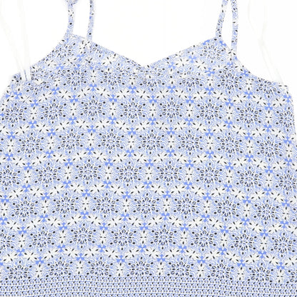Womens UK Size 8 New Look Blue Basic Blouse