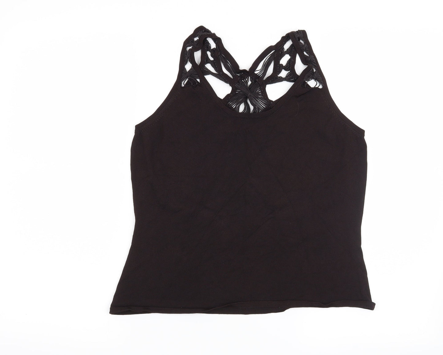 Womens UK Size 16 Spirit Black Basic Blouse