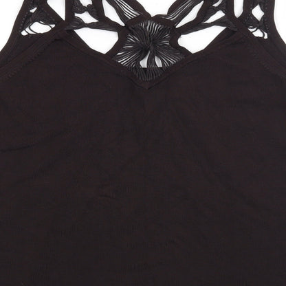 Womens UK Size 16 Spirit Black Basic Blouse