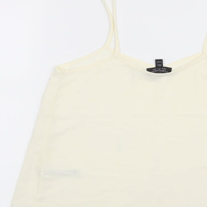 Womens UK Size 8 Topshop Beige Basic Blouse