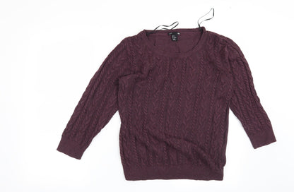 H&M Womens Purple   Pullover Jumper Size S