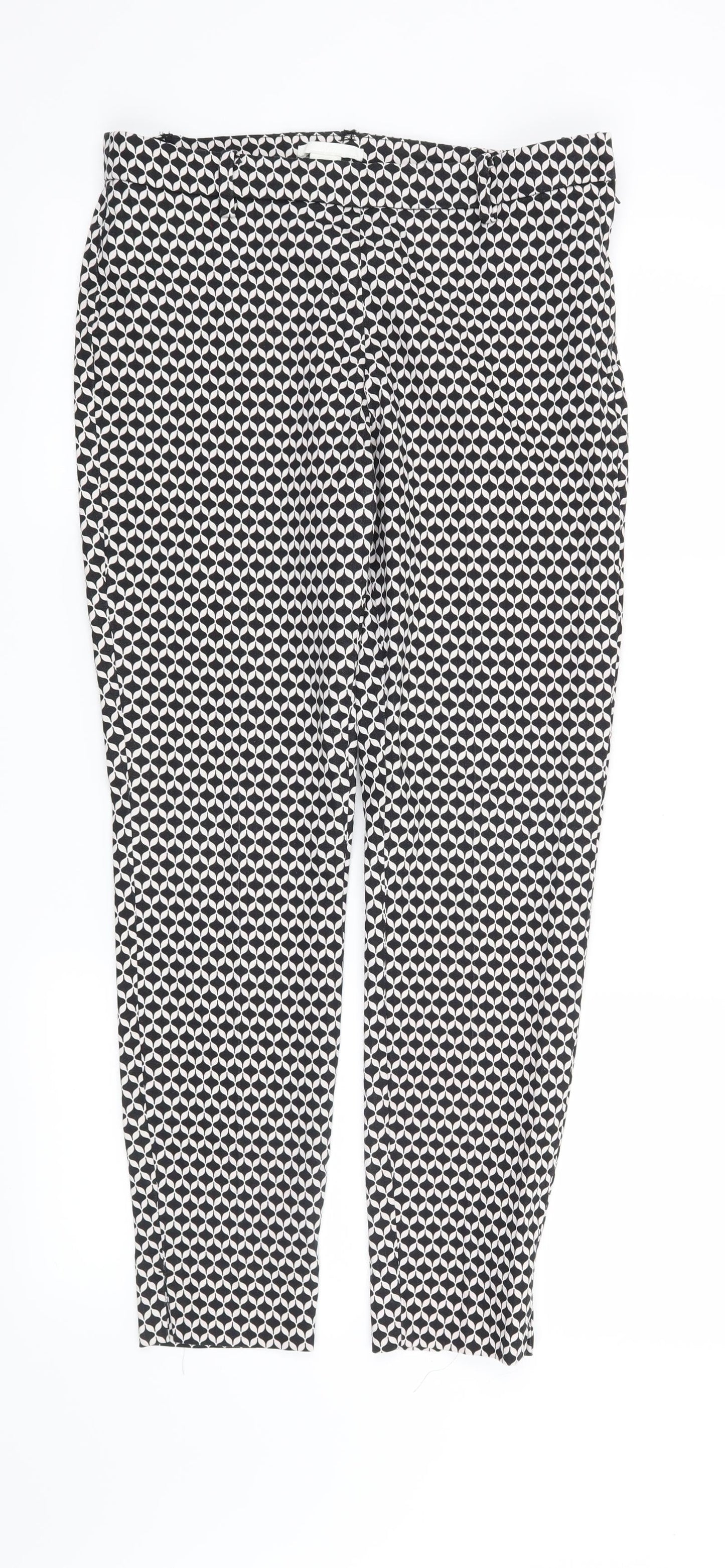 Womens UK Size 10 H&M Regular Fit  Black Trousers