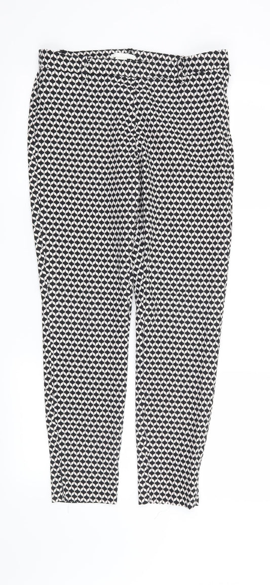 Womens UK Size 10 H&M Regular Fit  Black Trousers