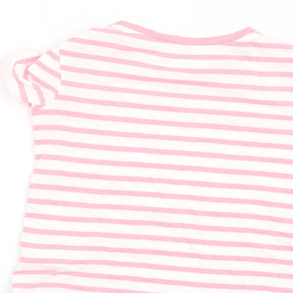 Gap Girls Pink Striped  Basic T-Shirt Size S