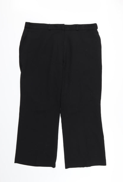 Rogers+Rogers Womens Black  Rayon Trousers  Size 20 L27 in