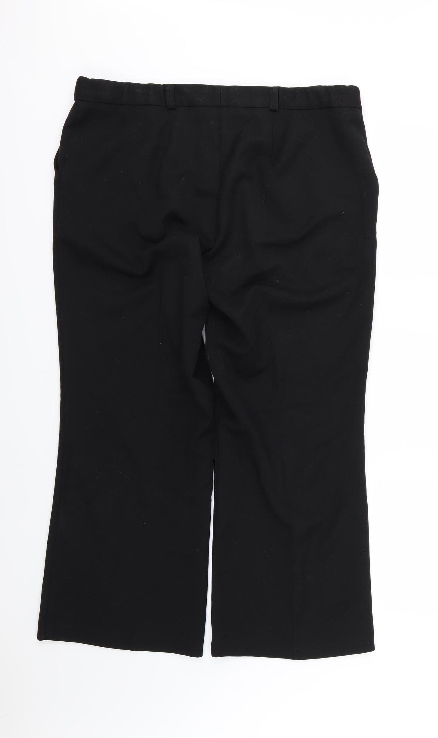 Rogers+Rogers Womens Black  Rayon Trousers  Size 20 L27 in