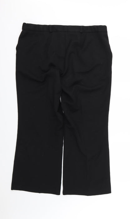 Rogers+Rogers Womens Black  Rayon Trousers  Size 20 L27 in