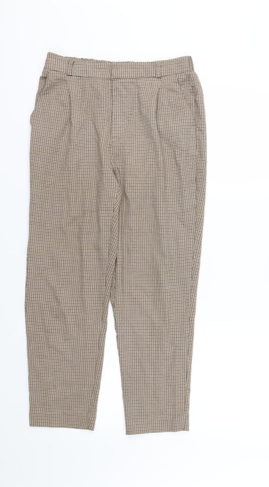 Stradivarius Womens Brown Houndstooth  Trousers  Size M L24 in