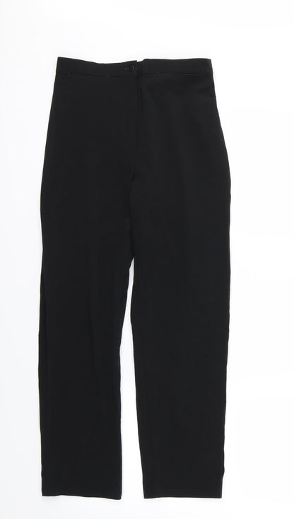 Womens UK Size M Preworn Regular Fit  Black Trousers