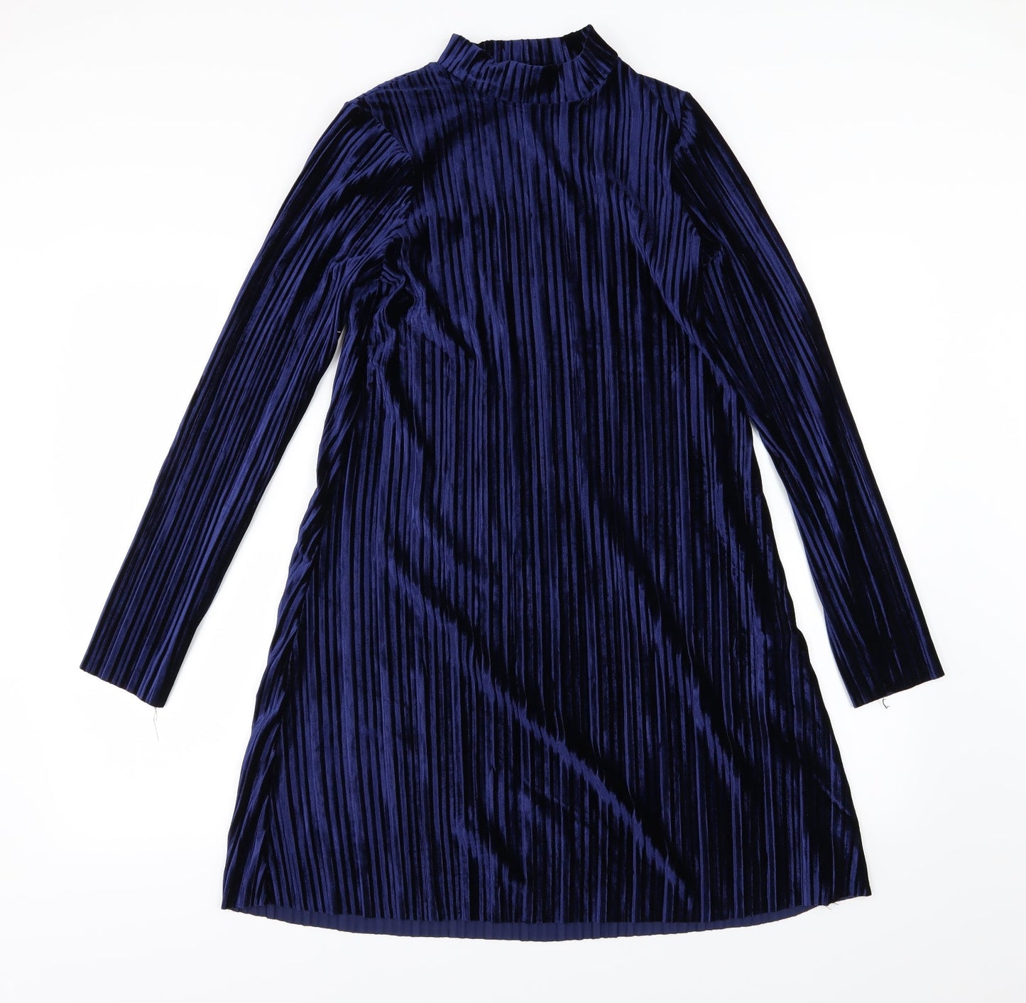 Brave Soul Womens Blue  Velour A-Line  Size S