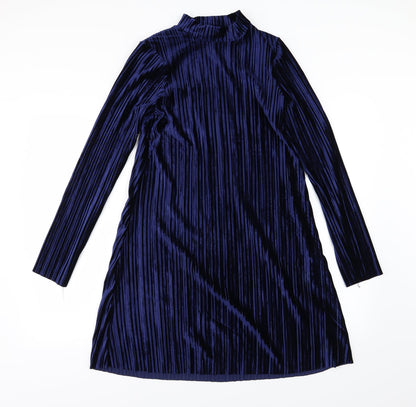 Brave Soul Womens Blue  Velour A-Line  Size S