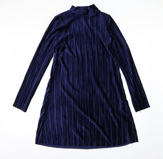 Brave Soul Womens Blue  Velour A-Line  Size S