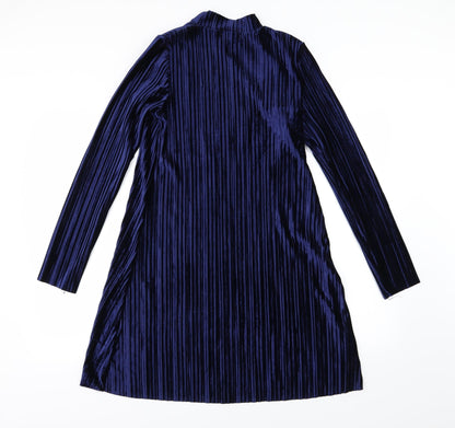 Brave Soul Womens Blue  Velour A-Line  Size S