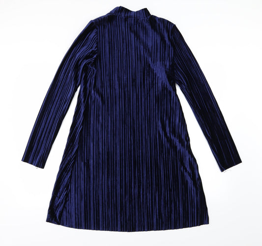 Brave Soul Womens Blue  Velour A-Line  Size S