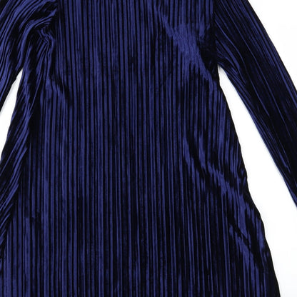 Brave Soul Womens Blue  Velour A-Line  Size S