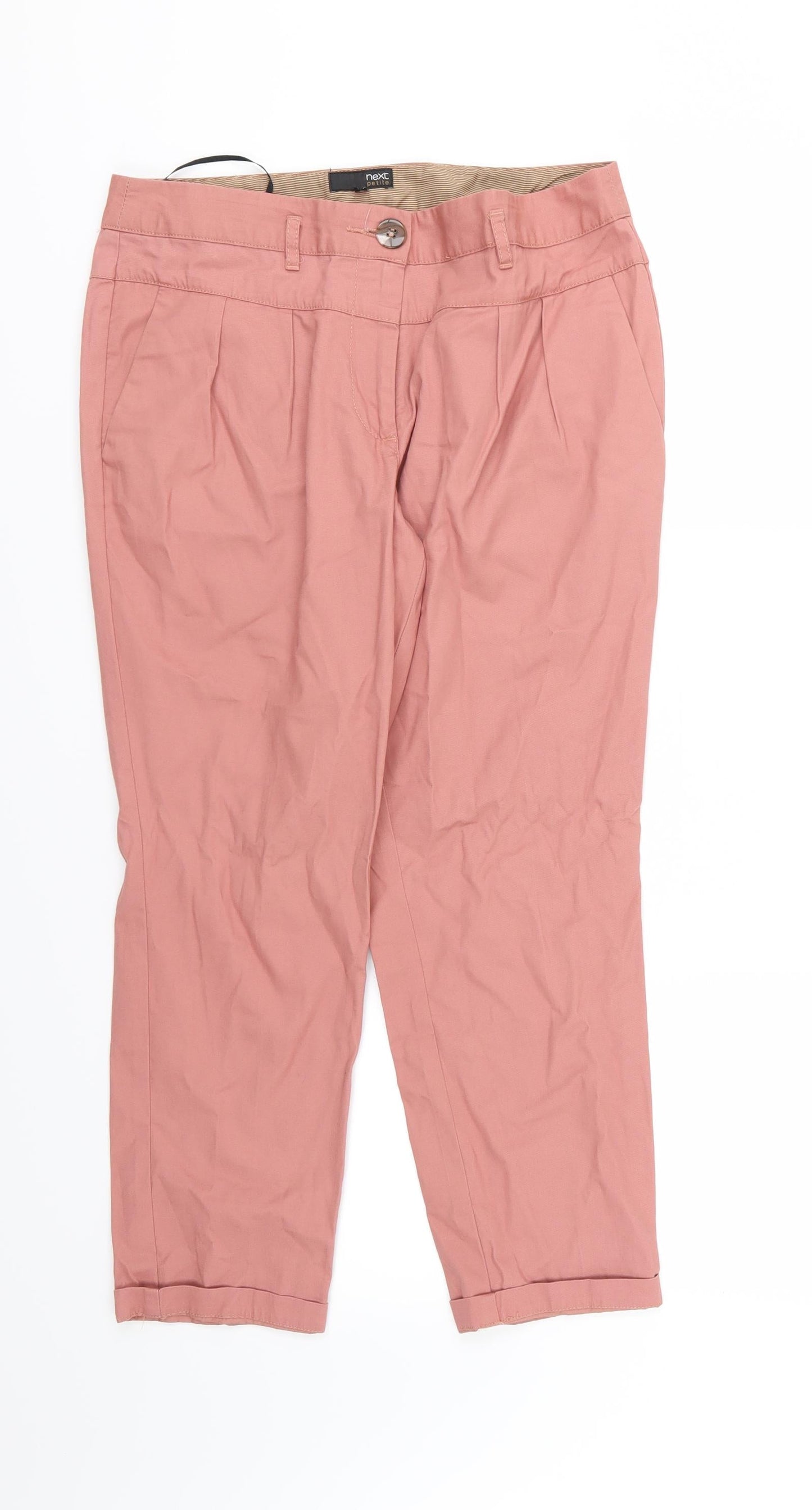 Womens UK Size 12 NEXT Regular Fit  Pink Trousers