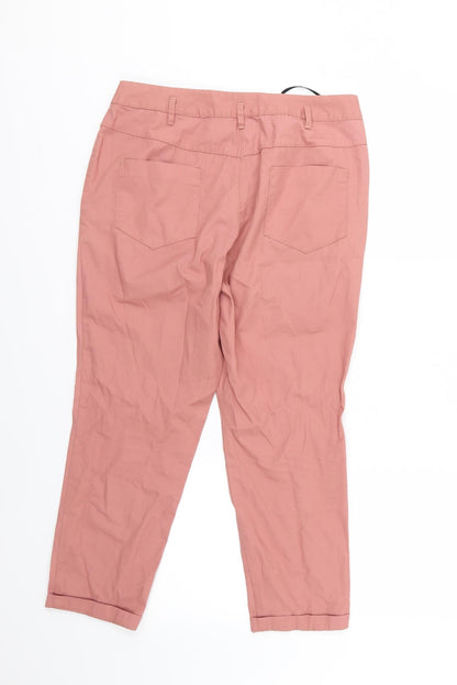 Womens UK Size 12 NEXT Regular Fit  Pink Trousers