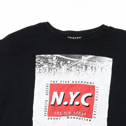 Primark Mens Black  Jersey  T-Shirt Size 2XL  - NYC