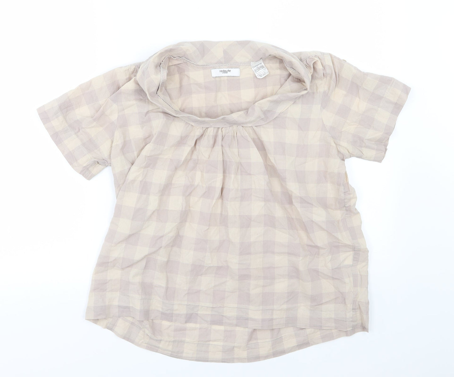 La Redoute Womens Brown Check  Basic T-Shirt Size 10