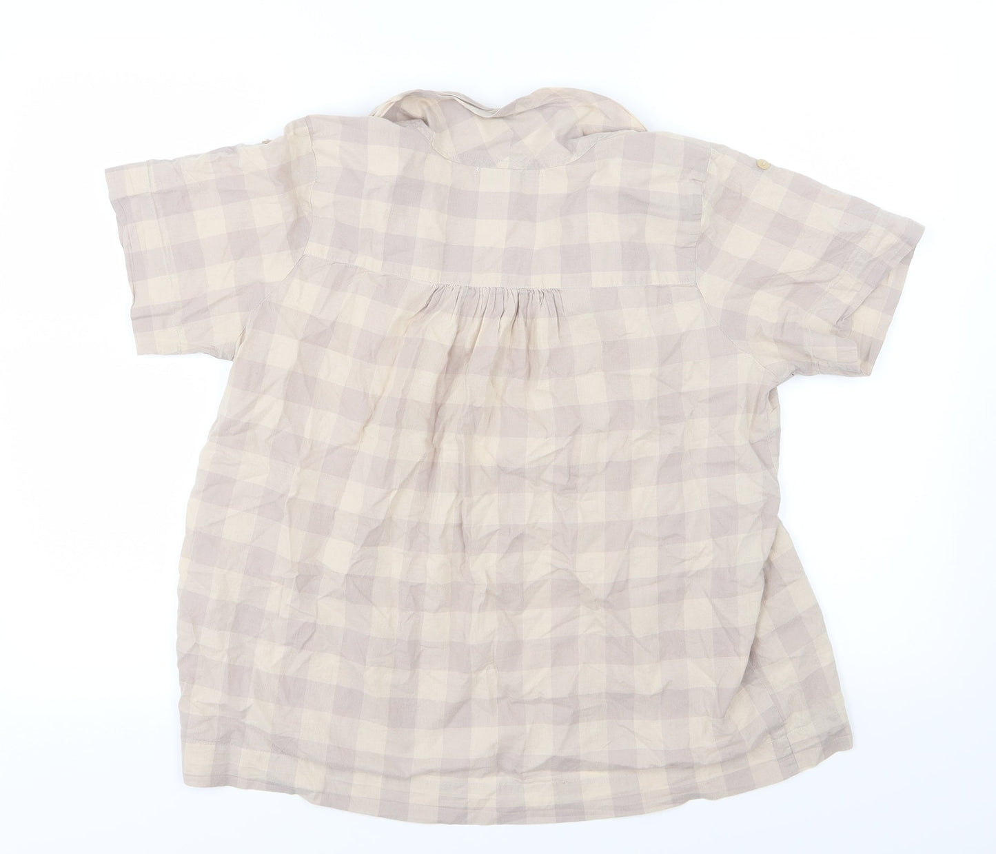 La Redoute Womens Brown Check  Basic T-Shirt Size 10