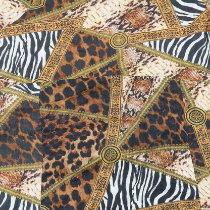anna melan Womens Beige Animal Print  Basic Blouse Size 2XL