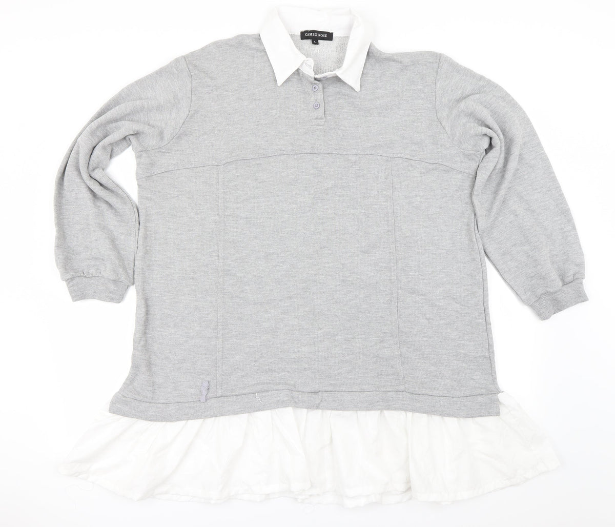 Cameo Rose Womens Grey Pullover Jumper Size L