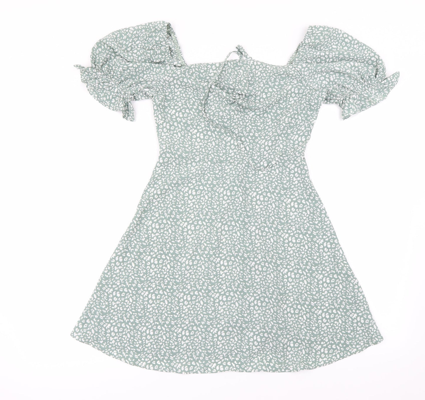 Shein   Womens Green Animal Print  Basic Blouse Size XS