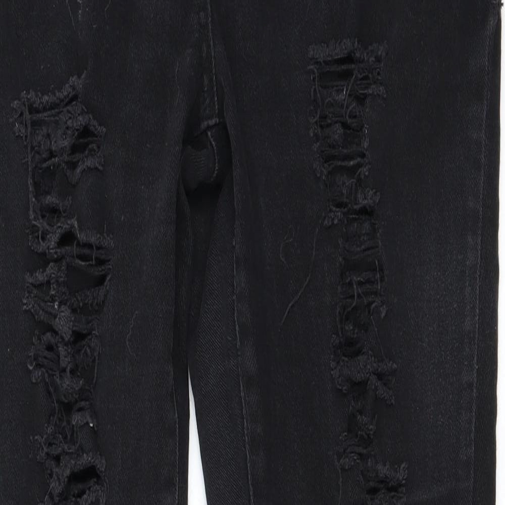 Womens UK Size 34 in Preworn Regular Fit Straight Black Jeans
