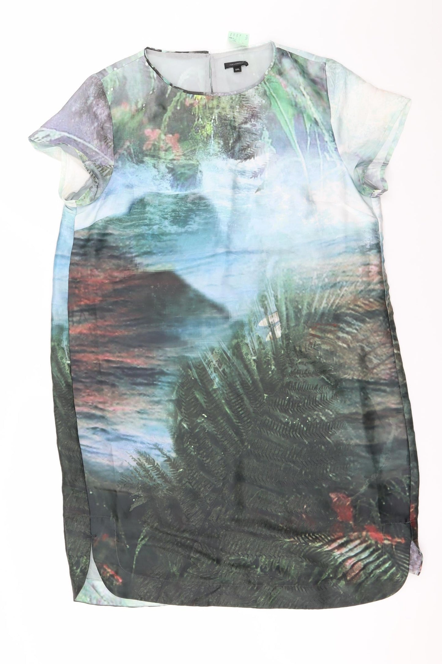 Fullcircle  Womens Green Floral  Basic Blouse Size 14