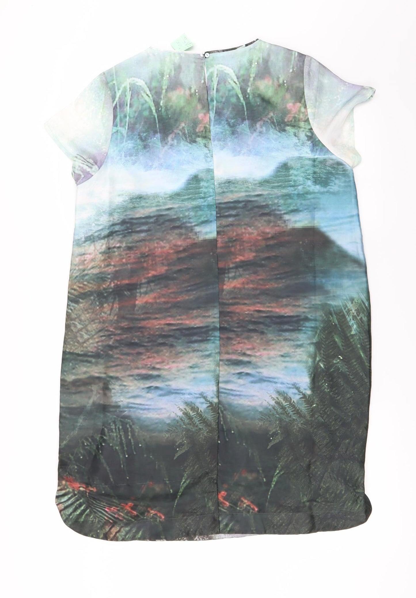 Fullcircle  Womens Green Floral  Basic Blouse Size 14