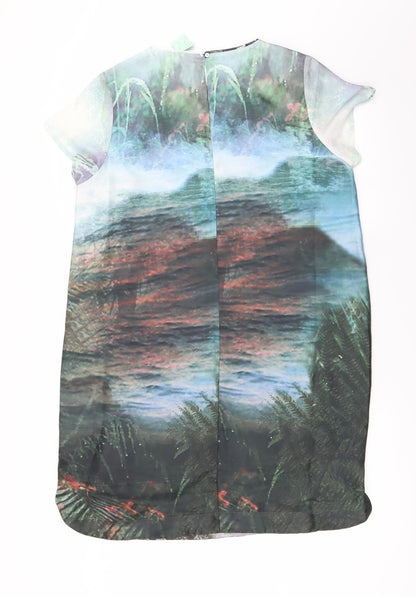 Fullcircle  Womens Green Floral  Basic Blouse Size 14