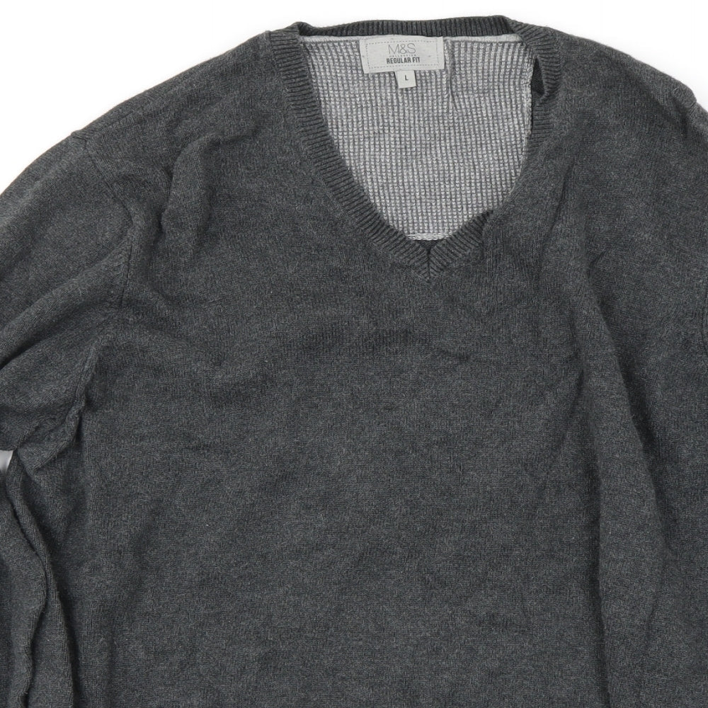 Marks and Spencer Mens Grey   Pullover Jumper Size L