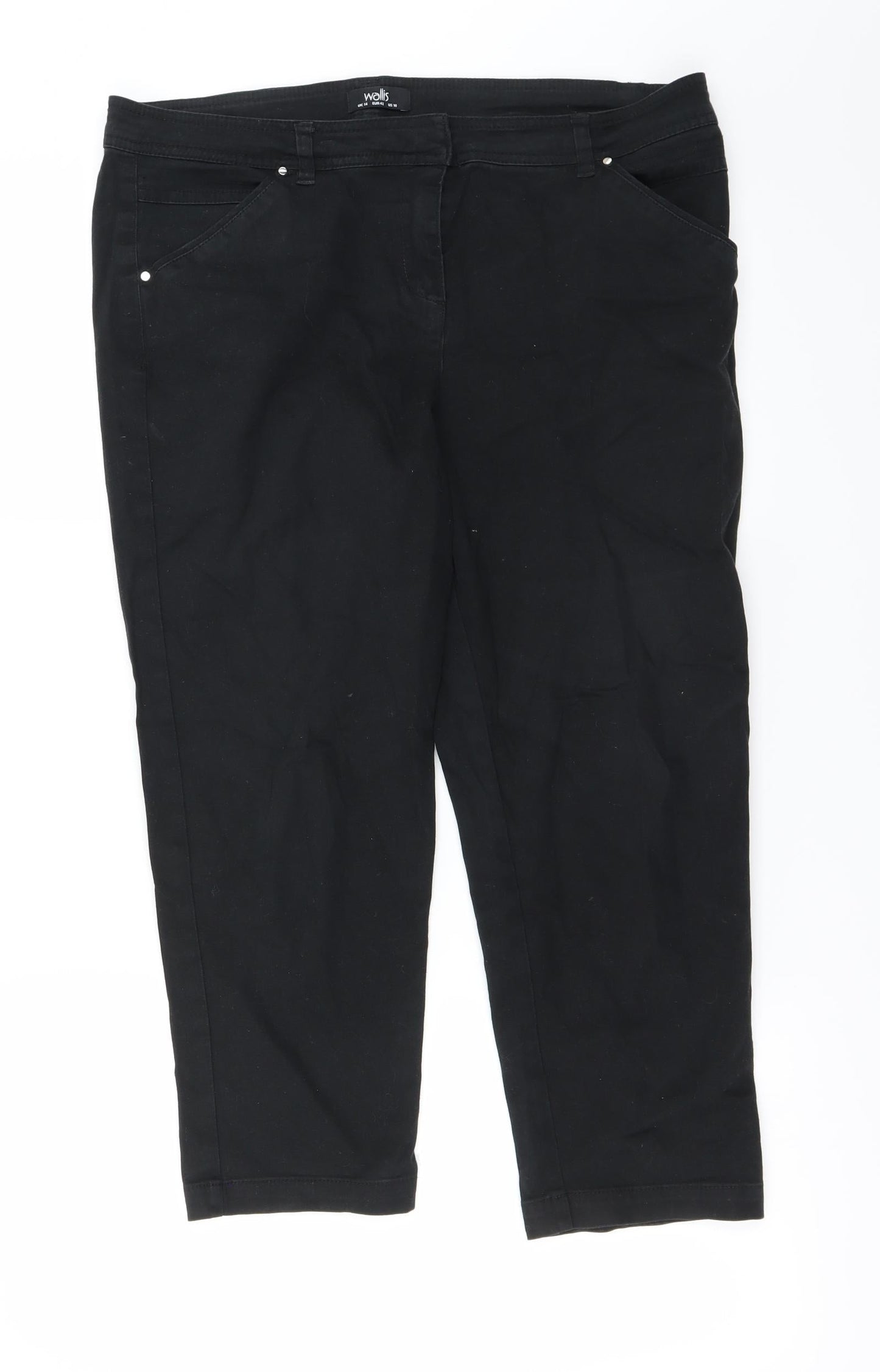 Womens UK Size 14 Wallis Regular Fit  Black Trousers