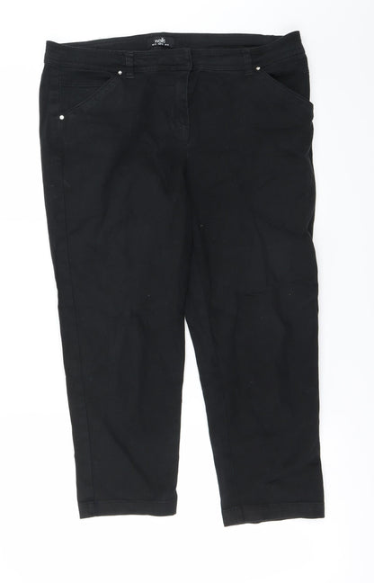 Womens UK Size 14 Wallis Regular Fit  Black Trousers