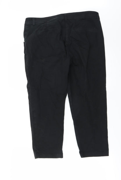 Womens UK Size 14 Wallis Regular Fit  Black Trousers
