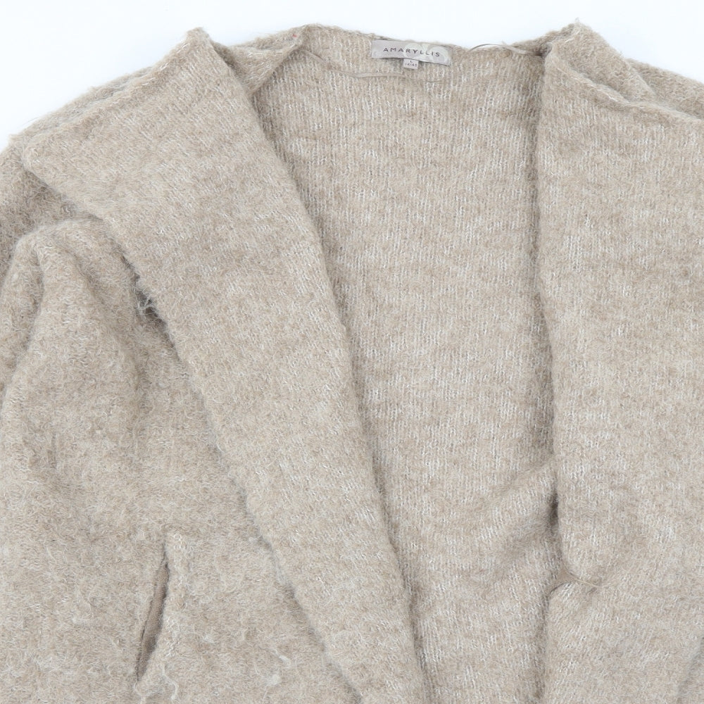 Amaryllis Womens Beige   Cardigan Jumper Size 14