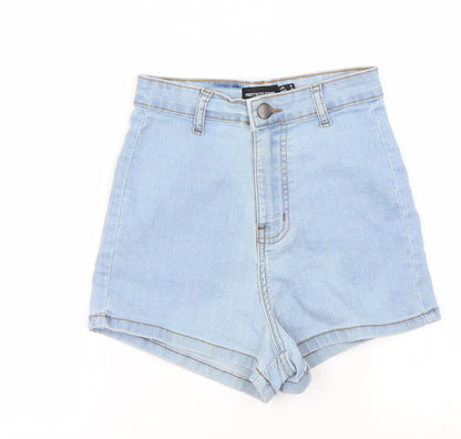 PRETTYLITTLETHING Womens Blue   Cut-Off Shorts Size 4