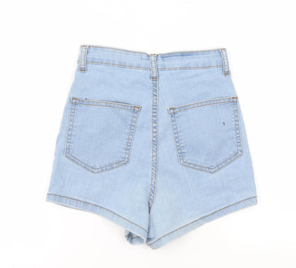 PRETTYLITTLETHING Womens Blue   Cut-Off Shorts Size 4