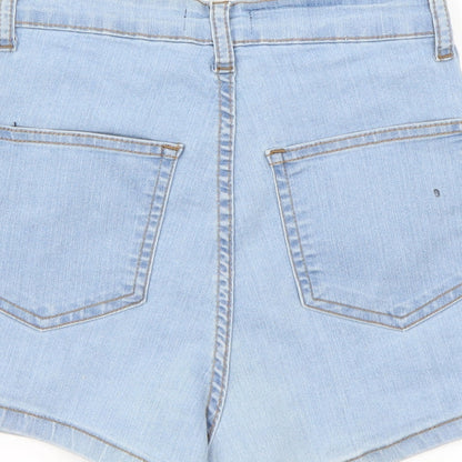 PRETTYLITTLETHING Womens Blue   Cut-Off Shorts Size 4