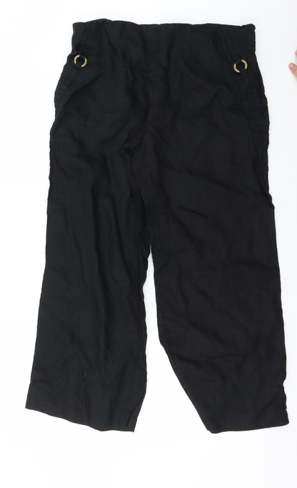 Womens UK Size 34 in Marks and Spencer Regular Fit  Black Trousers