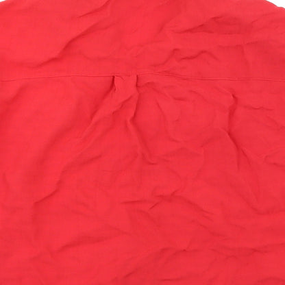 Womens UK Size 16 New Look Red Basic Button-Up