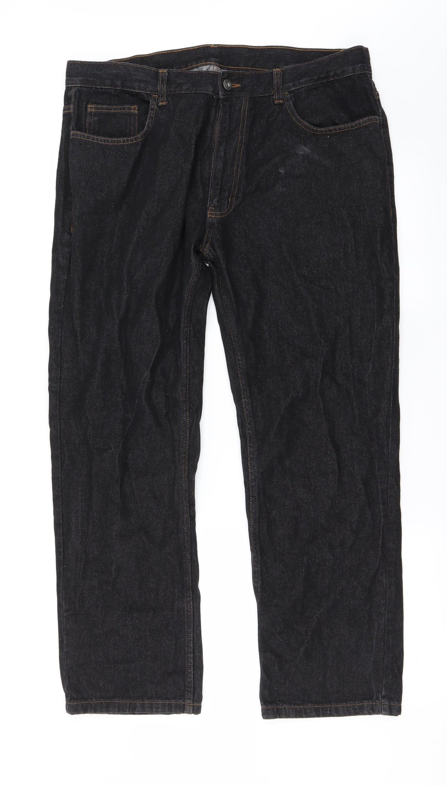 Womens UK Size 36 in Preworn Regular Fit Straight Black Jeans