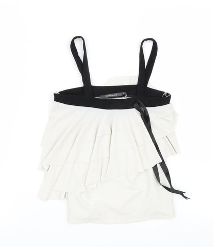 Womens UK Size 10 Riverisland White Basic T-Shirt