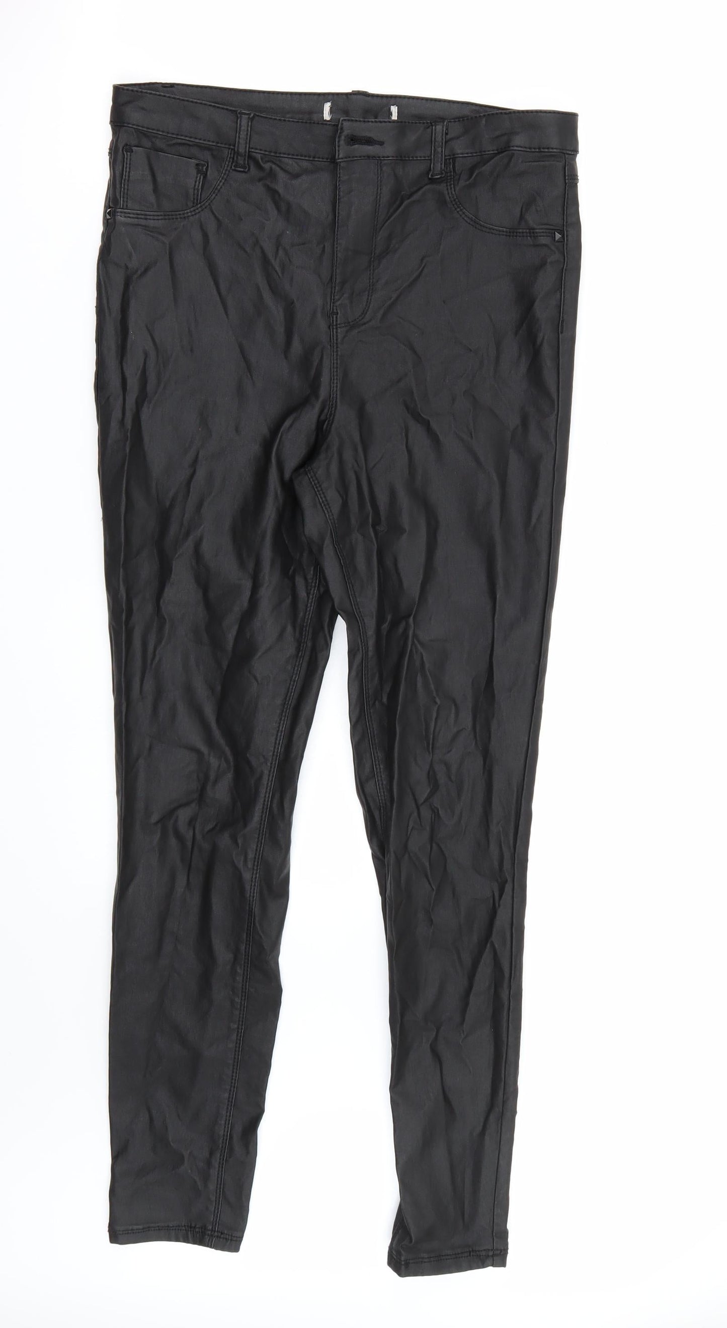 Womens UK Size  Preworn Regular Fit Skinny Black Jeans