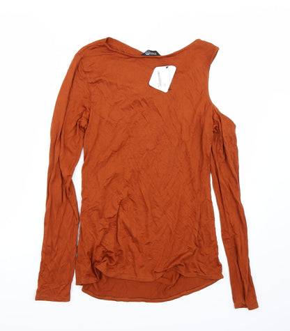 Blue Chameleon Womens Brown   Basic Polo Size 14