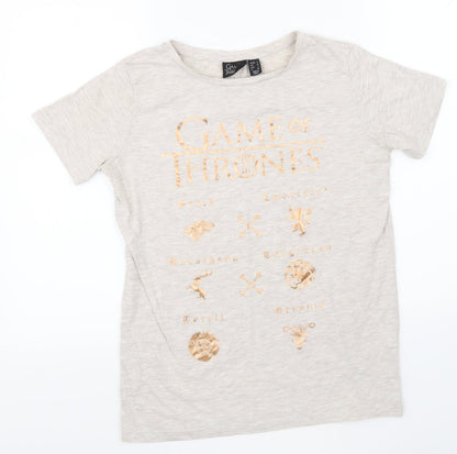 Primark Womens Grey   Basic T-Shirt Size 6